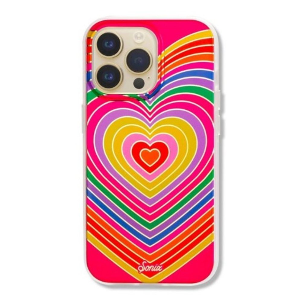 Sonix Protective Rainbow Hearts Case for Apple iPhone 14 Pro Case MagSafe NWT